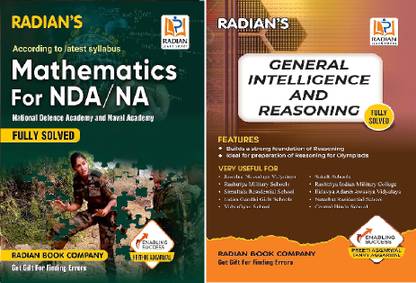 Mathematics for NDA/NA (National Defence Academy & Naval Academy) Fully Solved Guide Book | General Intelligence & Reasoning Guide Book for JNV, Sainik School (AISSEE), RMS and Other Competitive Exams in English 2024