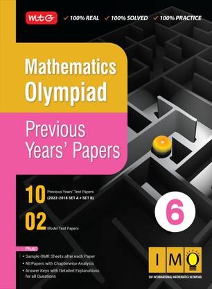 MTG Mathematics (IMO) Olympiad Previous Years Papers with Mock Test Papers Class 6 - Sample OMR Sheet with Chapterwise Analysis | SOF Olympiad Books For 2023-24 Exam