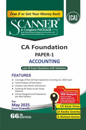 Accounting (Paper 1 | CA Foundation) Scanner - Including questions and solutions | Applicable for May 2025 Exam Onwards | Green Edition