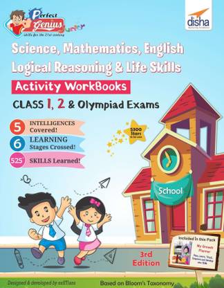 Perfect Genius Junior Activity Workbooks for Science, Mathematics, English, Logical Reasoning & Life Skills for Class 1, 2 & Olympiad Exams(Ages 6 to 8)  - Ages 6 to 8