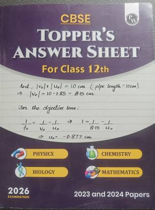 CBSE CLASS 12 TOPPERS ANSWER SHEET FOR 2026 EXAMINATION
