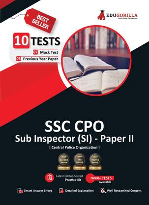 SSC CPO Sub Inspector (SI) Paper II Exam  - 2024 | 7 Mock Tests and 3 Previous Year Papers (2000 Solved Questions) with Free Access to Online Tests