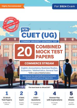 Oswaal Nta Cuet (Ug) Combined Mock Test Papers Commerce