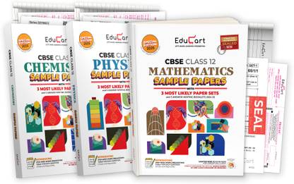 Educart CBSE Class 12 Sample Papers Bundle (2024-25) - Physics, Chemistry & Mathematics (With exclusive CBSE Mock Booklets for 2025 Exam)  - Class 12 Sample Paper 2025