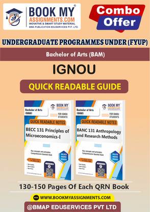 IGNOU BANC131 BECC131 Study Guide (Quick Readable Notes) for Ignou Student- BAM In Urdu -Our books use 80 GSM A4 paper for clear, sharp prints, perfect for students.
