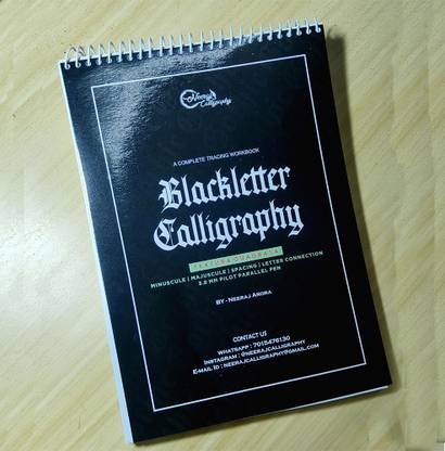 Blackletter Calligraphy Gothic Textura Workbook  - Gothic Calligraphy workbook for beginners and advance learners