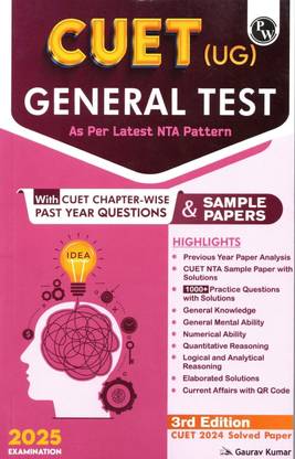 CUET (UG) General Test With Chapter-Wise Past Year Question and Sample Paper