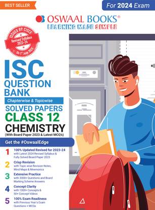 Oswaal ISC Question Bank Class 12 Chemistry Book (For 2024 Board Exams)