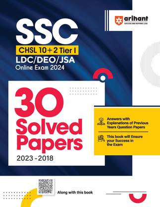 SSC CHSL 10+2 Tier I LDC/DEO/JSA Online Exam 30 Solved Papers