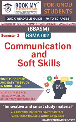 [BSMA 002 Communication and Soft Skills] | Quick Readable Notes | Important Topic-wise Conceptual Notes | [Bachelor of Business Administration (Services Management) (BBASM)]