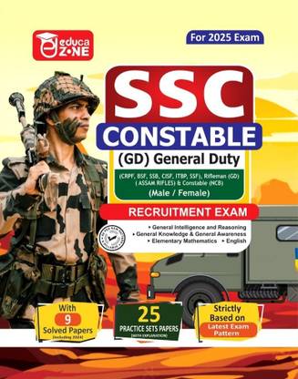 Educazone SSC GD Constable Recruitment Exam Complete Practise Sets Book With Solved Papers For 2025 Exam