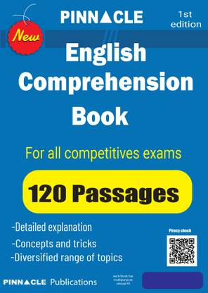 English Comprehension book for all competitives exams | SSC (Staff Selection Commission) | CGL Tier - I | CGL Tier - II | CHSL | MTS | CPO | STENO | GD | Banking | IBPS PO | SBI PO | CAT | IELTS | State Exams | Other competitive exams