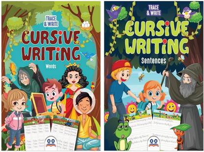 Cursive Writing Books - Cursive Writing Practice Book for Words & Sentences for Kids | English Handwriting Workbook for Class 1–5 | Tracing & Pencil Control Book | Best Cursive Writing Book in India | Ages 3–8 | Two Brothers Publications