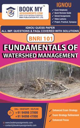 IGNOU BNRI 101 Fundamentals of Watershed Management | Guess Paper| Important Question Answer| Diploma in Watershed Management (DWM)