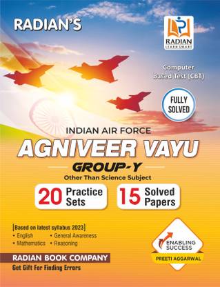 Agniveer Vayu - Indian Air Force Airmen Other Than Science Subject (Group-Y) Practice Set & Previous year Solved Papers Book English Edition for Exam 2023- English, Maths, Reasoning, General Awareness