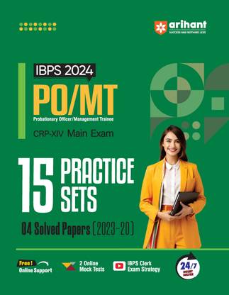 Arihant IBPS PO/MT 2024 CRP-XIV Main Exam I 15 Practice Sets and 4 Solved Papers for Practice I with Free Online Support