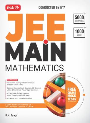 MTG JEE Main Mathematics Concept Books For 2024 Exam - Chapterwise Exhaustive Theory with Illustrations, 4000+ MCQs & NVQs and 1000+ Formulae & Derived Concepts | Free Online Mock Tests