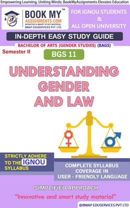 IGNOU BGS 11 Understanding Gender and Law Study Material (In Depth Guide) For Ignou Student
