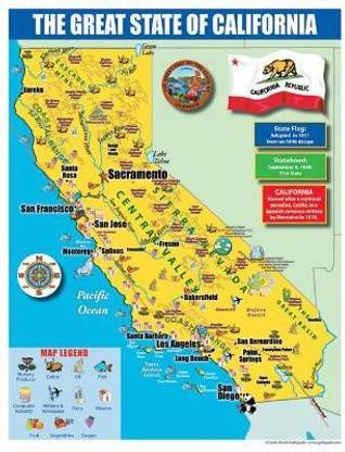 California State Map for Students - Pack of 30