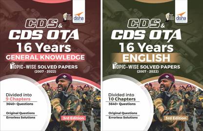 16 Previous Years CDS OTA English & General Knowledge Topic-wise Solved Papers (2007 - 2022) set of 2 Books - 7th Edition