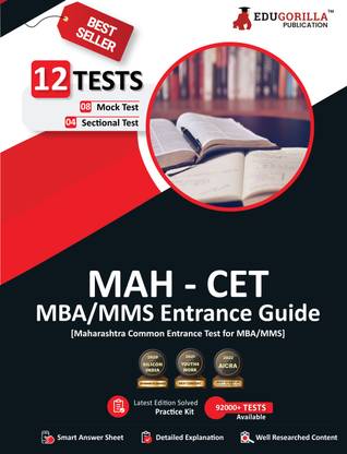 MAH CET MBA/MMS Entrance Guide Book  - 8 Full-length Mock Tests + 4 Sectional Tests (1800+ Solved Questions) | Free Access to Online Tests
