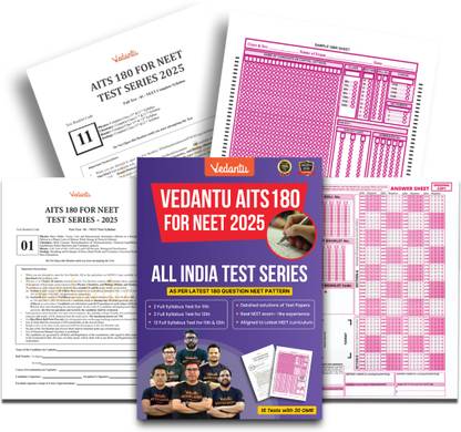 Vedantu All India Test Series AITS 180 For NEET Examination 2025 | NCERT Based Mock Test On The Latest NTA Pattern | OMR Practice Sheets And Detailed Solution Booklet With 16 Full Syllabus Test