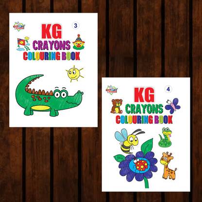 Kg Crayons Colouring Book 03 and Kg Crayons Colouring Book 04