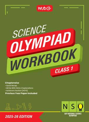 MTG National Science Olympiad (NSO) Workbook Class 1 - Chapterwise Quick Recap, Previous Year Solved Paper & Achievers Section - SOF Olympiad Books For 2025-26 Exam