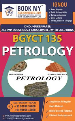 IGNOU BGYCT 135 Petrology | Guess Paper| Important Question Answer| Bachelor of Science