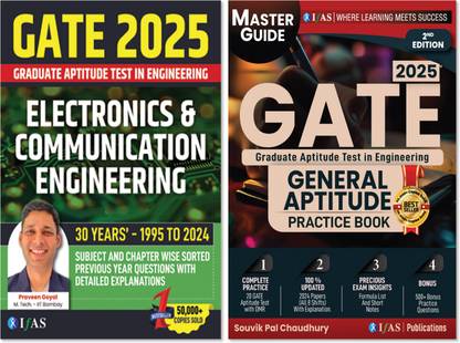 GATE Electronics and Communication Engineering & General Aptitude PYQ Book | GATE ECE Previous Year Solved Papers  - 2025 | Last 30 Years GATE ECE PYQ Book (1995 to 2024) | Best Seller PYQ Book for GATE Electronics & Communication Engineering Exams in India | Section & Topic-wise Sorted Previous Year Questions Papers with Detailed Solutions | IFAS Publications