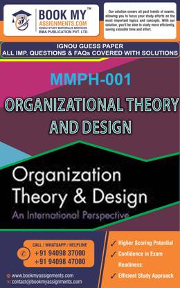 IGNOU MMPH 001 Organizational Theory and Design | Guess Paper | Important Question Answer| Master of Business Administration (MBA)