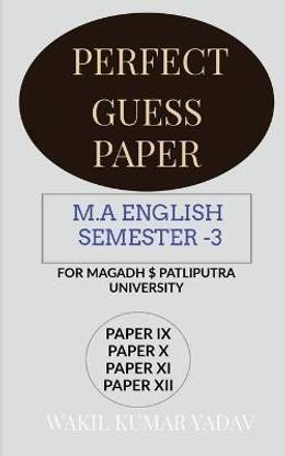 Perfect Guess Paper M.a English Semester -3