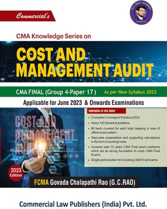Cost and Management Audit CMA Final (Group 4-Paper 17)