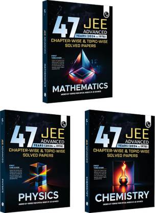 PW 47 Years Physics, Chemistry and Mathematics Combo Set of 3 Books Chapterwise and Topicwise Solved Papers PYQ of JEE Advanced 1978 to 2024