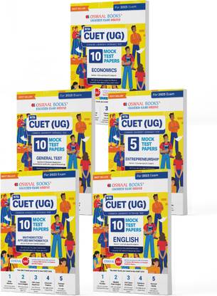 Oswaal NTA CUET (UG) Mock Test Sample Question Papers English, Economics, Math, Entrepreneurship & General Test (Set of 5 Books)(Entrance Exam Preparation Book 2023)