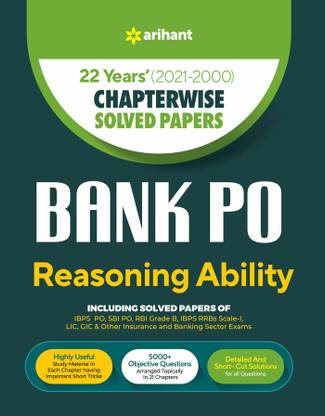 22 Years' Chapterwise Solved Papers Bank PO Reasoning Ability (2021-2000)