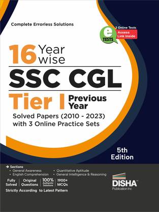 16 Year-wise SSC CGL Tier Previous Year Solved Paper 2010-2023 3 Online Practice