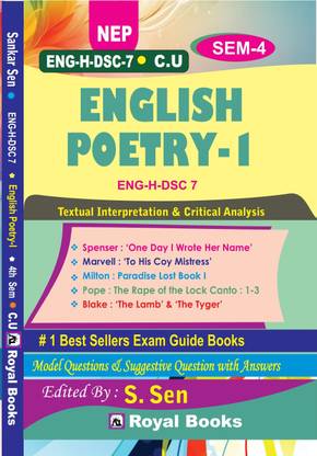 English poetry Dsc-7 NEP | 99% Suggestive | Syllabus Calcutta University	English	By SANKAR SEN