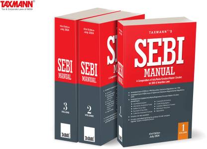 Taxmann's SEBI Manual (Set of 3 Vols.) – Compendium of the Annotated text of Acts, 45+ Rules/Regulations, 60+ Circulars/Notifications, 20+ Master Circulars, etc., on SEBI & Securities Laws in India