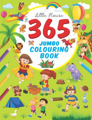365 Jumbo Colouring Book For Kids – Easy, Large, Giant Simple Pictures, All-In-One Colouring Book, Indoor Activities, Early Learning