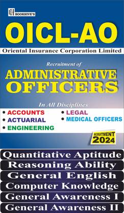 OICL AO Oriental Insurance Corporation Limited Administrative Officers Recruitment 2024 (Set of 6 Books)
