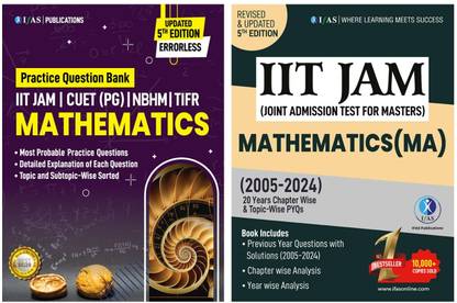 IIT JAM Mathematics  - [Set of 2 Books] Previous Year Solved Papers (PYQs) & Practice Question Bank | Topic Wise Sorted Previous Year Questions & 1500+ Practice Questions | Best Selling PYQ & Practice Books for IIT JAM, TIFR, GATE, SET, CUET PG, NBHM & All M.Sc Mathematics Entrance Exams | IFAS Publications