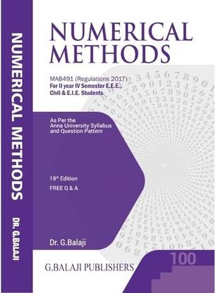 Numerical Methods By G.Balaji with 1 Disc