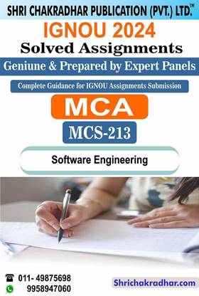 IGNOU MCS 213 Solved Assignment 2024 Software Engineering IGNOU Solved Assignment IGNOU MCA-New IGNOU Master of Computer Applications (2024) mcs213