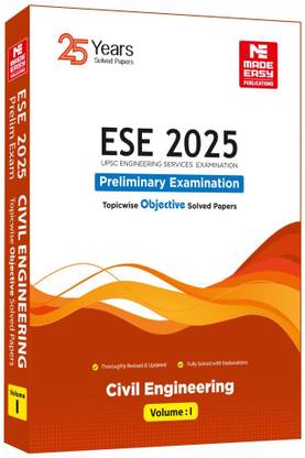 ESE 2025: Preliminary Exam: Civil Engineering Objective Solved Paper Vol-1
