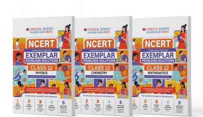 Oswaal NCERT Exemplar (Problems - Solutions) Class 12 Physics, Chemistry and Mathematics (Set of 3 Books) For 2024 Board Exam