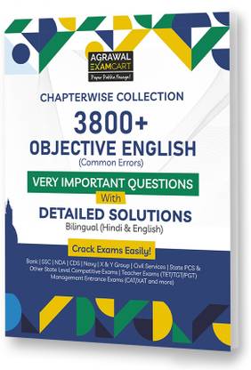 Latest Objective General English Bilingual (Common Error) Book For All Competition Exams (Bank, SSC, Defense, Management (CAT, XAT GMAT), Railway, Police, Civil Services)