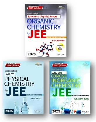 Wiley's Solomons, Fryhle & Snyder Organic Chemistry +Wiley's J.D. Lee Concise Inorganic Chemistry + Wiley's Physical Chemistry For JEE (Main & Advanced), 2025-ed Combo (Set Of 3 Books)