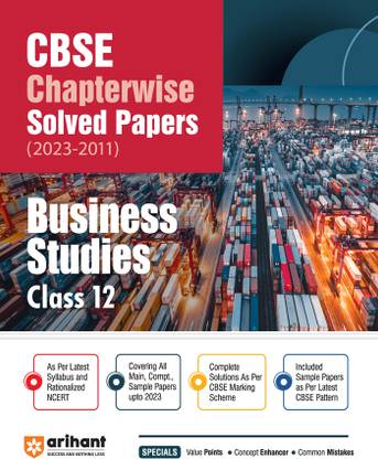 CBSE Chapterwise Solved Papers Class 12th Business Studies (EditionV) Twelfth Edition