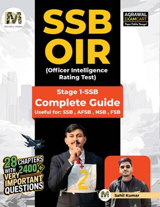 Defence Mania & Examcart Stage 1-SSB OIR (Officer Intelligence Rating Test) Complete Study Guide Book (28 Chapters with 2400+ PYQs) for SSB, AFSB, NSB, FSB Exams 2025 (English Medium)